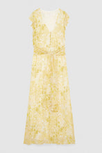 Load image into Gallery viewer, Patrizia-Pepe-Yellow-Maxi-Cinched-Waist-Dress
