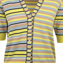 Load image into Gallery viewer, Paul-Smith-Yellow-Knitted-Stripe-Cardigan
