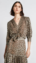 Load image into Gallery viewer, Smythe Leopard Tie Front Top
