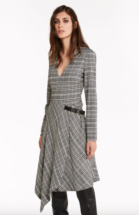 Patrizia Pepe High-Low Hem Midi Dress-bowns-cambridge