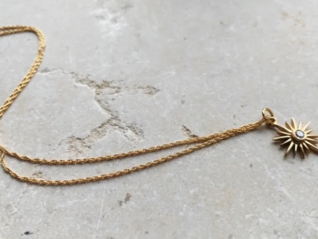 Shyla Felicity Necklace Twist Chain Crystal Clear