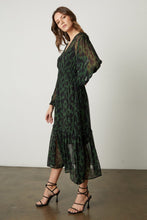 Load image into Gallery viewer, velvet-kendra-green_navy-dress-bowns-cambridge
