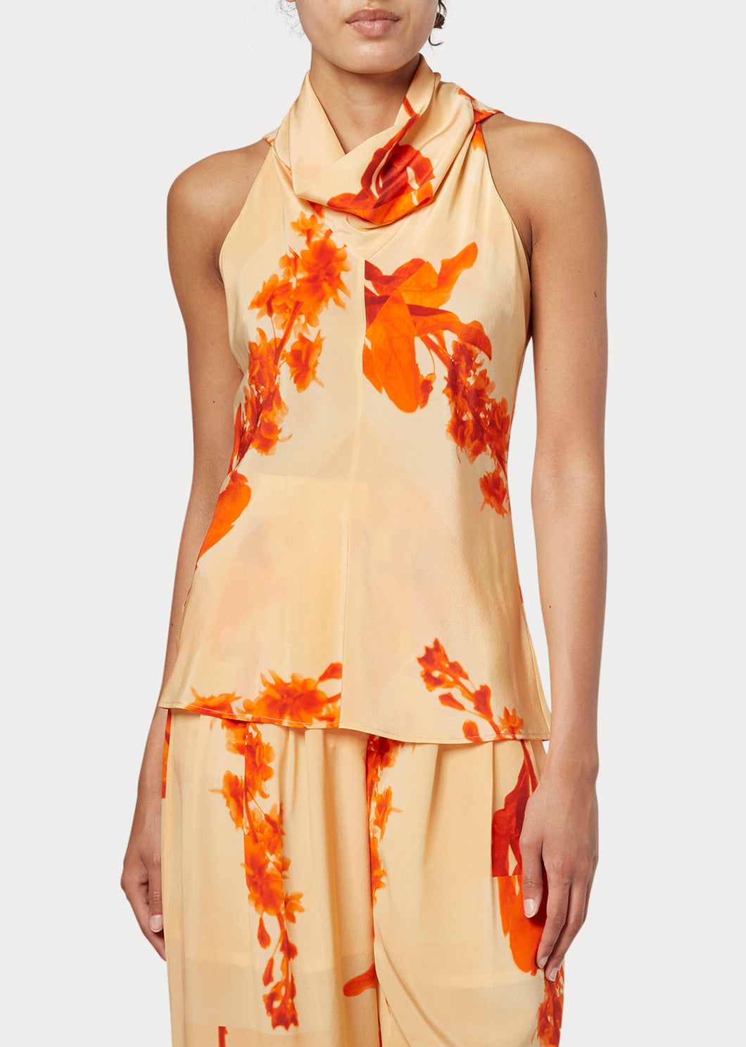 Paul Smith Orange Top With Floral Print