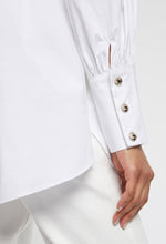 Load image into Gallery viewer, Paule Ka Pleated Cotton-Poplin Blouse
