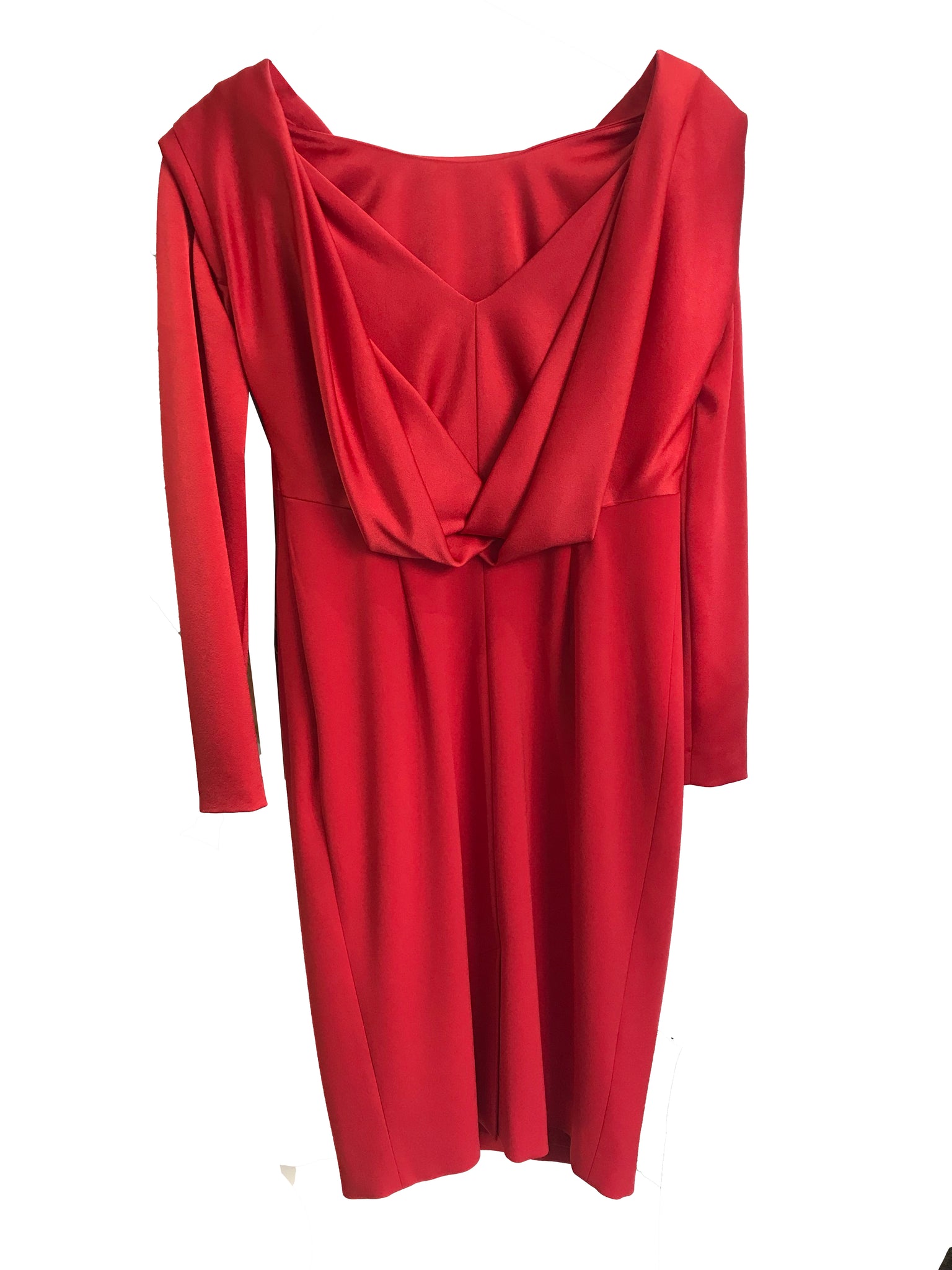 paule ka red dress PAULE KA Paris Dress Women's FR38 US 6 Red Animal Print Sleeveless Sheath Wool