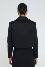 Load image into Gallery viewer, paule-ka-woven-suit-black-crepe-tuxedo-jacket-bowns.jpg
